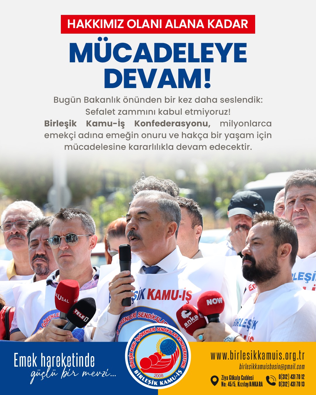  Çalışma Bakanlığı Önü 20.08.2025 Tarihli Basın Açıklamamız 