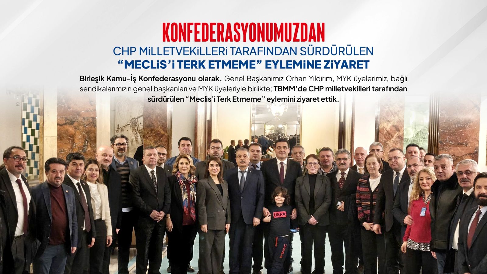  Emekliler için TBMM'de CHP Tarafından Sürdürülen Eyleme Destek 