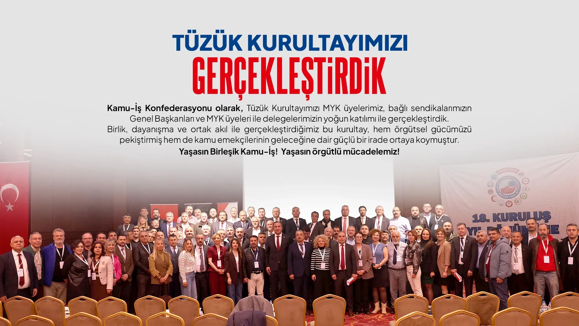  Konfederasyonumuz Tüzük Kurultayını Gerçekleştirildi 